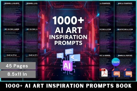 📘1000 AI Art Inspiration Prompts Book