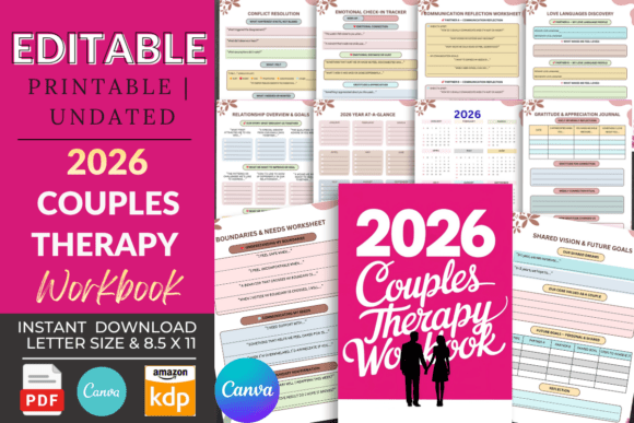 2026 Couples Therapy Workbook 💞 KDP