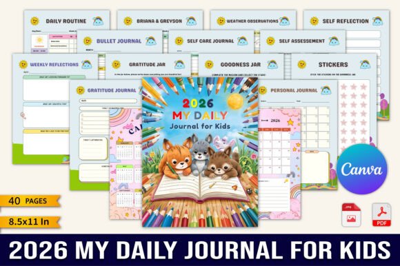 2026 My Daily Journal for Kids
