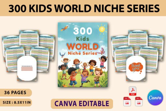 ✨ 300 Kids World Niche Series Planner