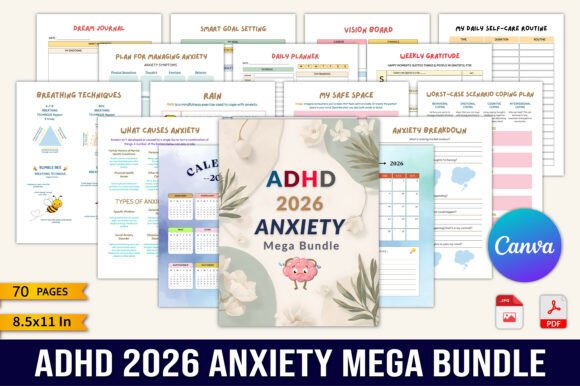 ADHD 2026 Anxiety Mega Bundle