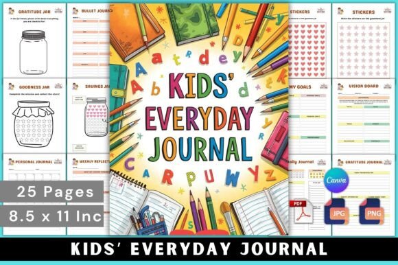 ✏️Kids’ Everyday Journal Canva Editable