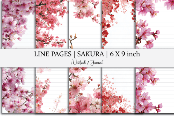 Notebook Lined Paper Sakura
