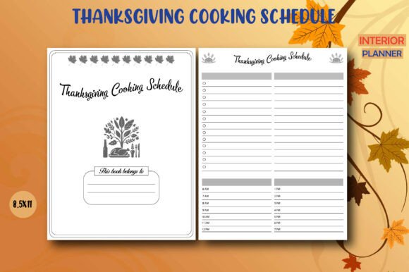 Thanksgiving Cooking Schedule