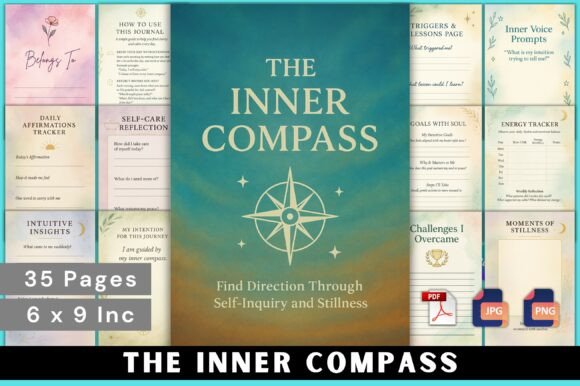 The Inner Compass: A Guided Wellness Self-Care Planner