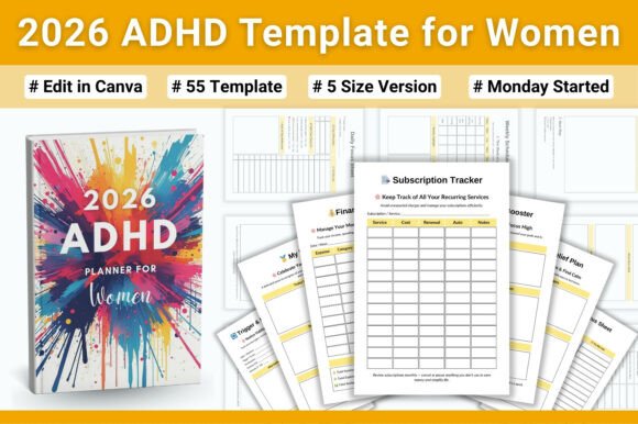Why the 💖 2026 ADHD Template for Women Is Changing How Women With ADHD Plan, Prioritize, and Thrive